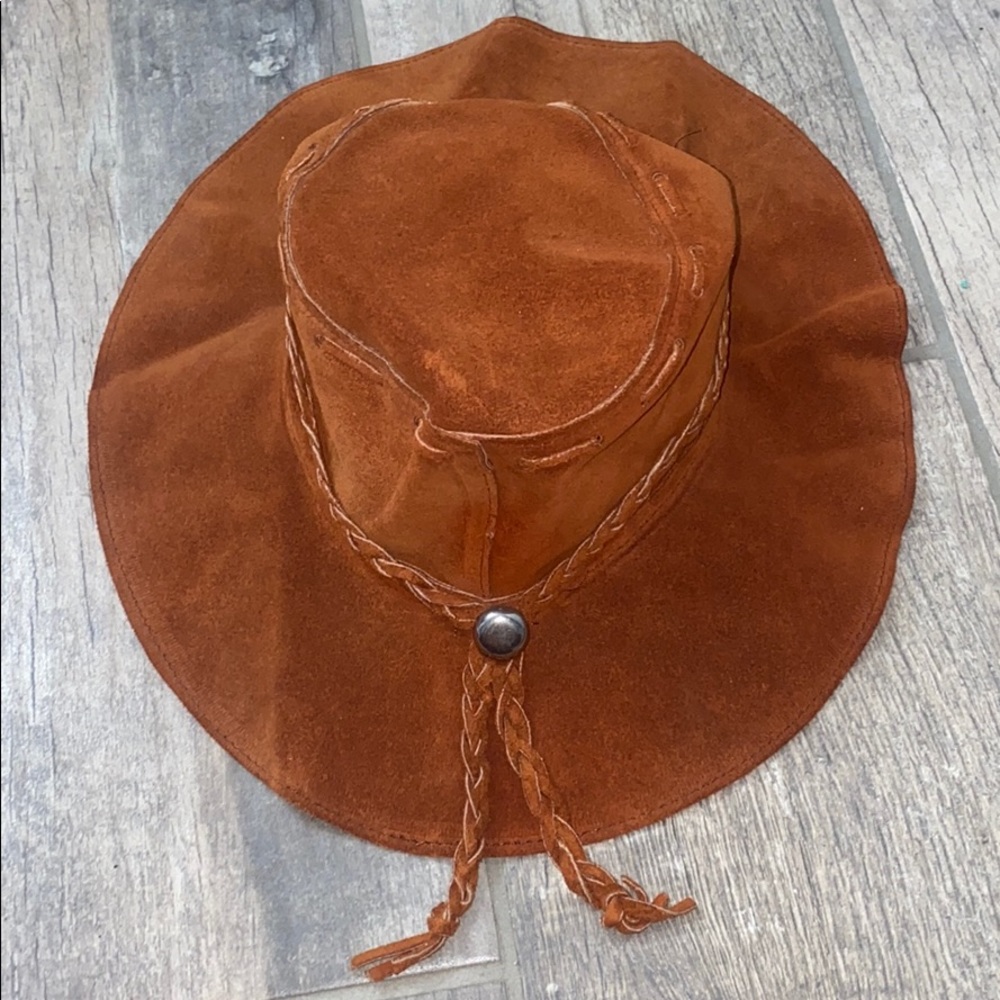 Burnt orange floppy hat